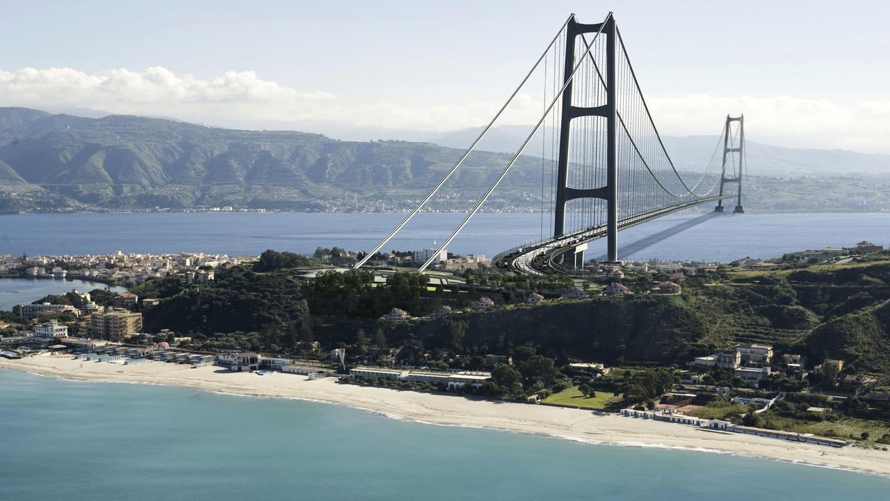 A digital rendering of a bridge