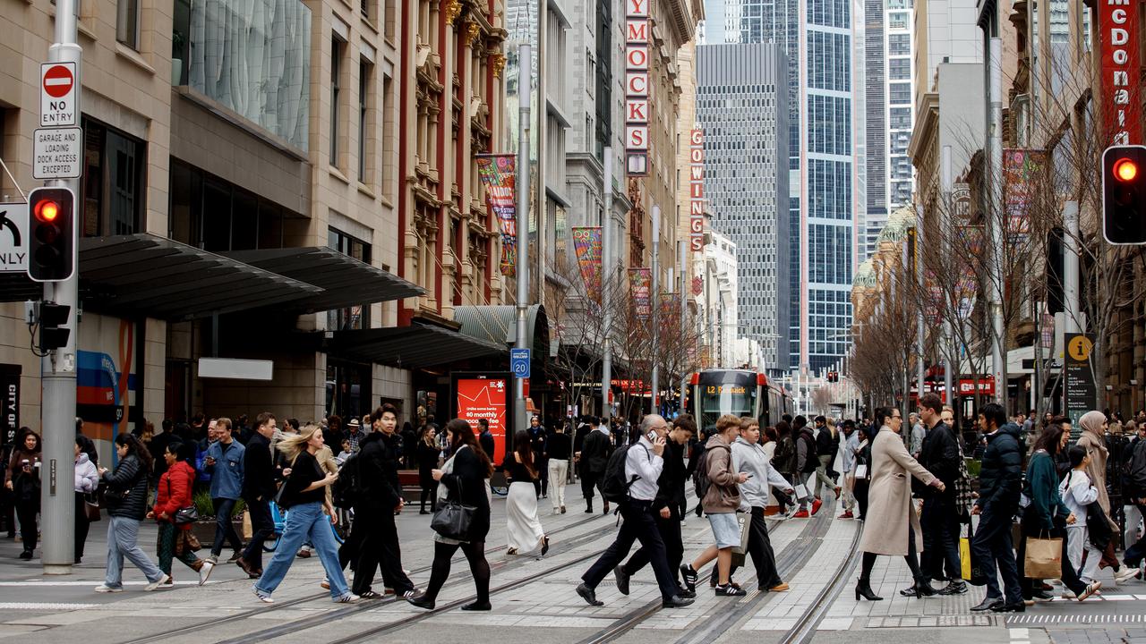 People in Sydney's CBD (file image)