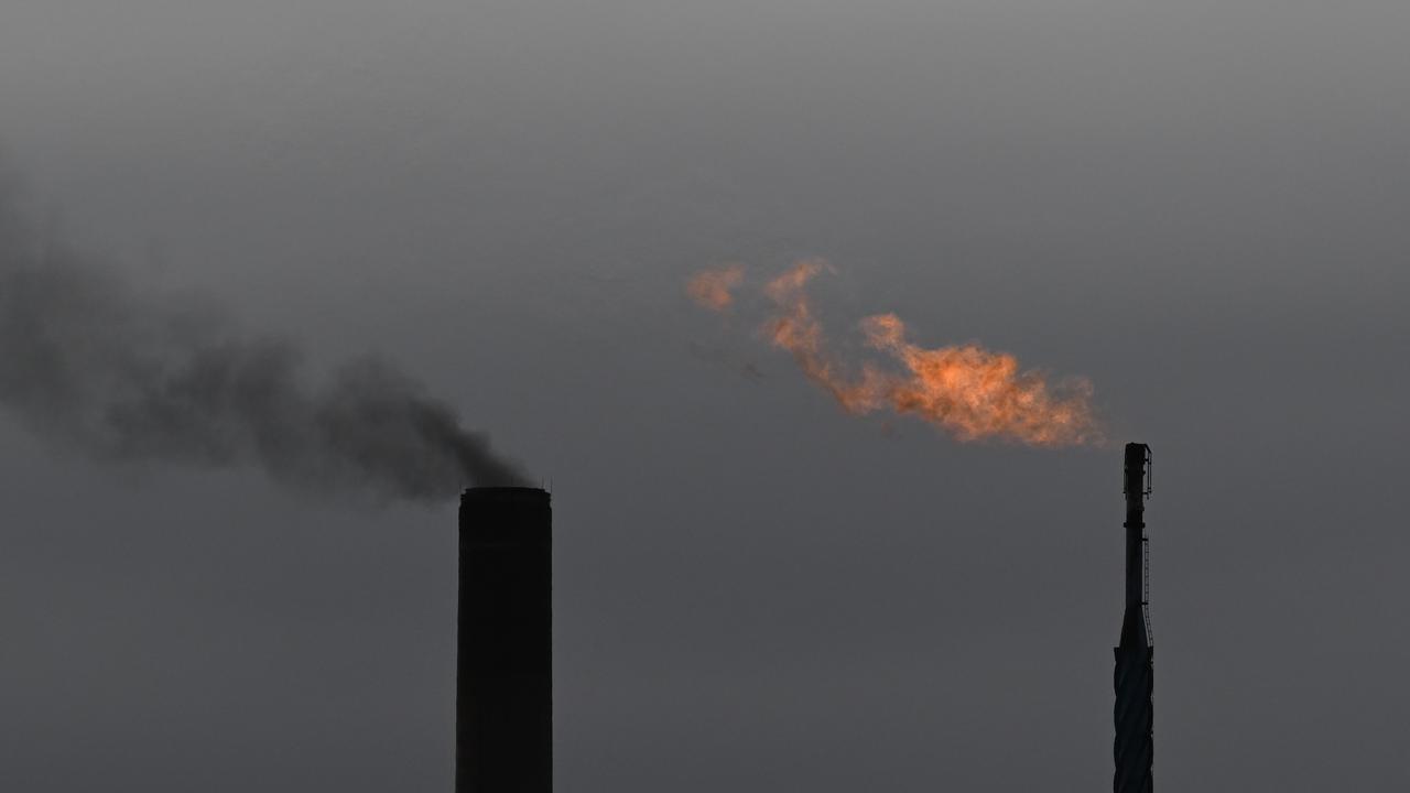 Gas being burnt