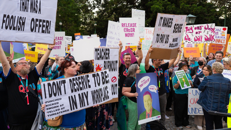 Teachers protests qld
