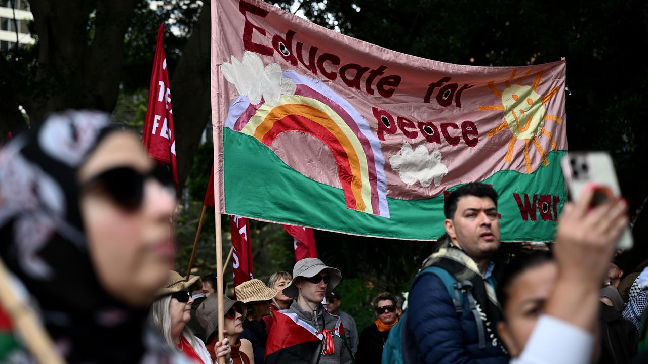 Pro-Palestine protesters in Sydney