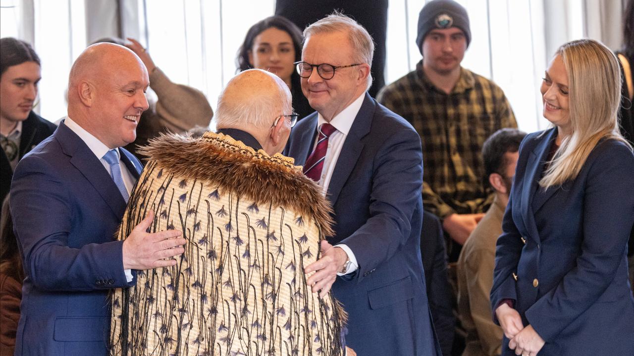 Ngai Tahu tribe elder Sir Tipene O'Regan and Anthony Albanese