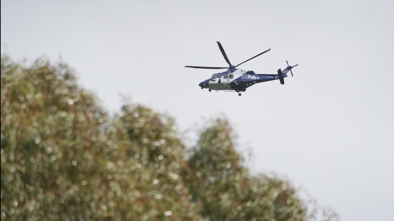 Police helicopter over Porepunkah
