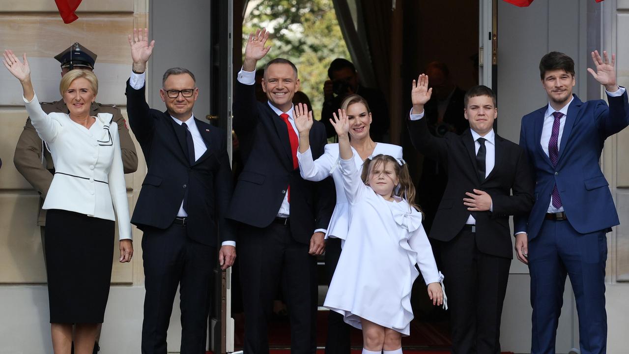 Polish President Karol Nawrocki and his family