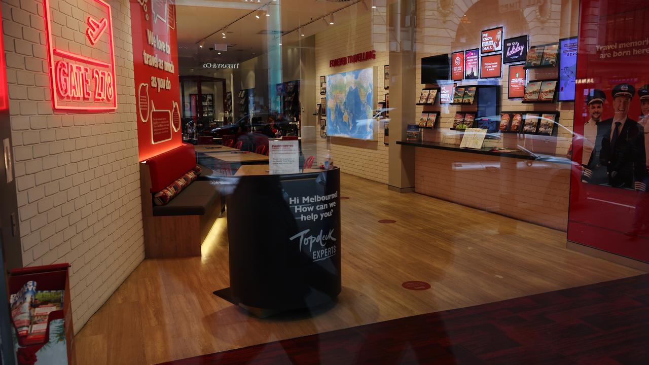 Inside a Flight Centre store