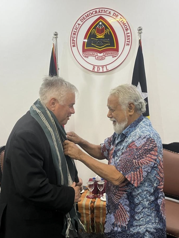 Figure 3 – The Author Rex Patrick and Prime Minister Xanana Gusmao
