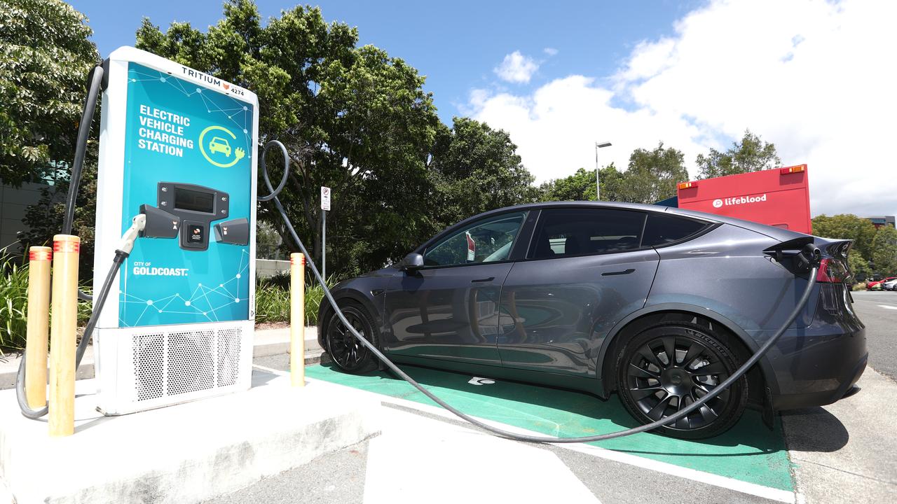 An electric vehicle charging station