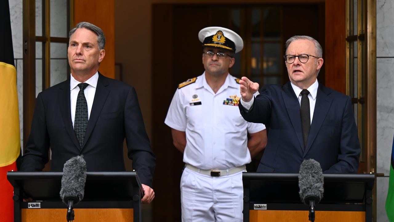 Richard Marles and Anthony Albanese (file image)