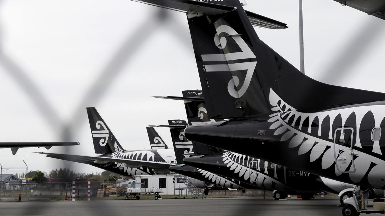 Air New Zealand planes sit idle at Christchurch Airport, New Zealand