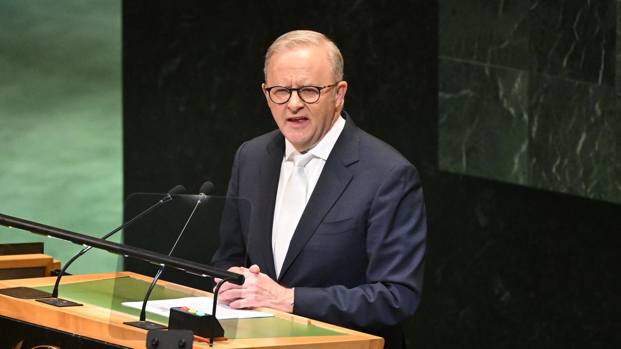 Prime Minister Anthony Albanese speaks at the United Nations