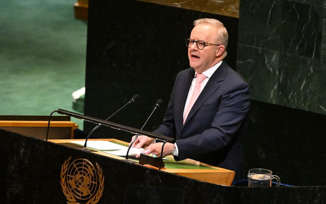 Handshakes, trade and Palestine as PM takes world stage