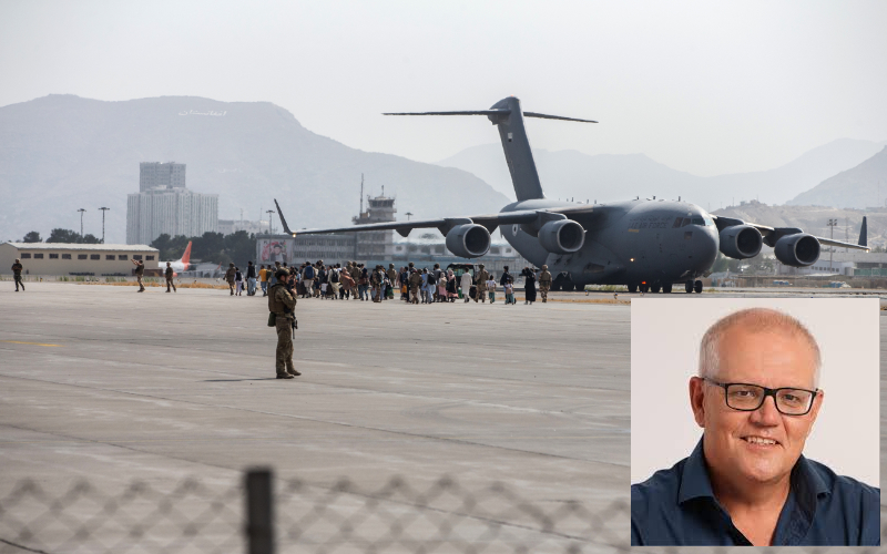 Last plane out of Kabul. Scottie at the sticks