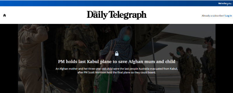 Scott Morrison in Kabul