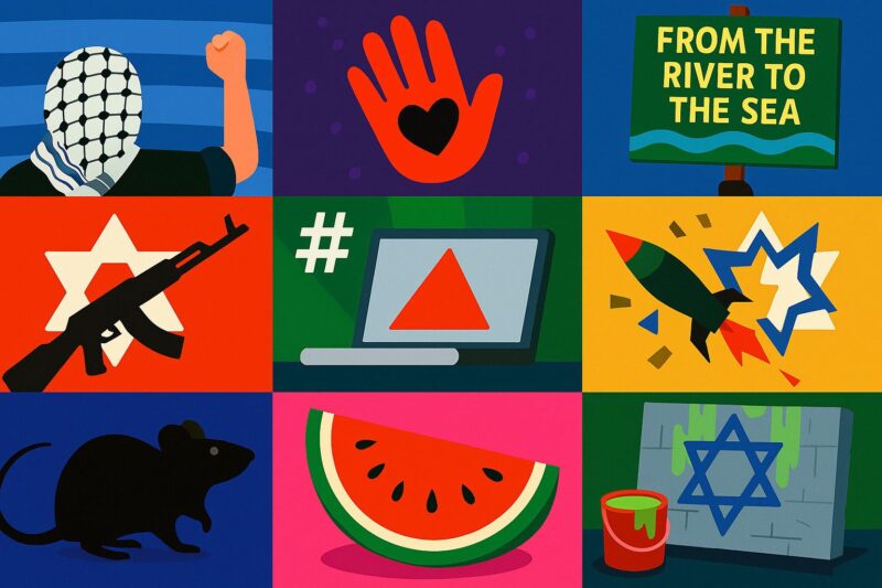 CAM designates 'antisemitic images' such as watermelon and keffiya. Image by Josh Barnett.