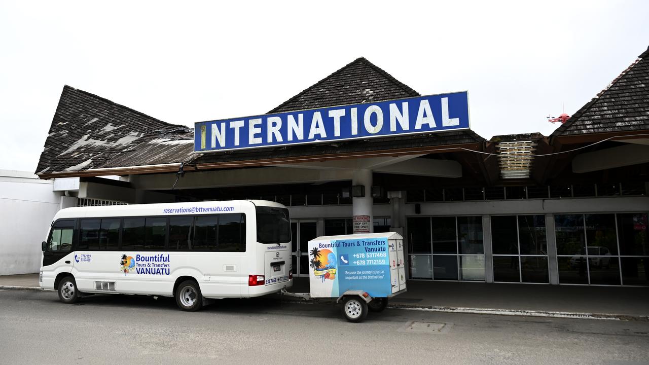 Signage at Bauerfield International Airport in Port Vila
