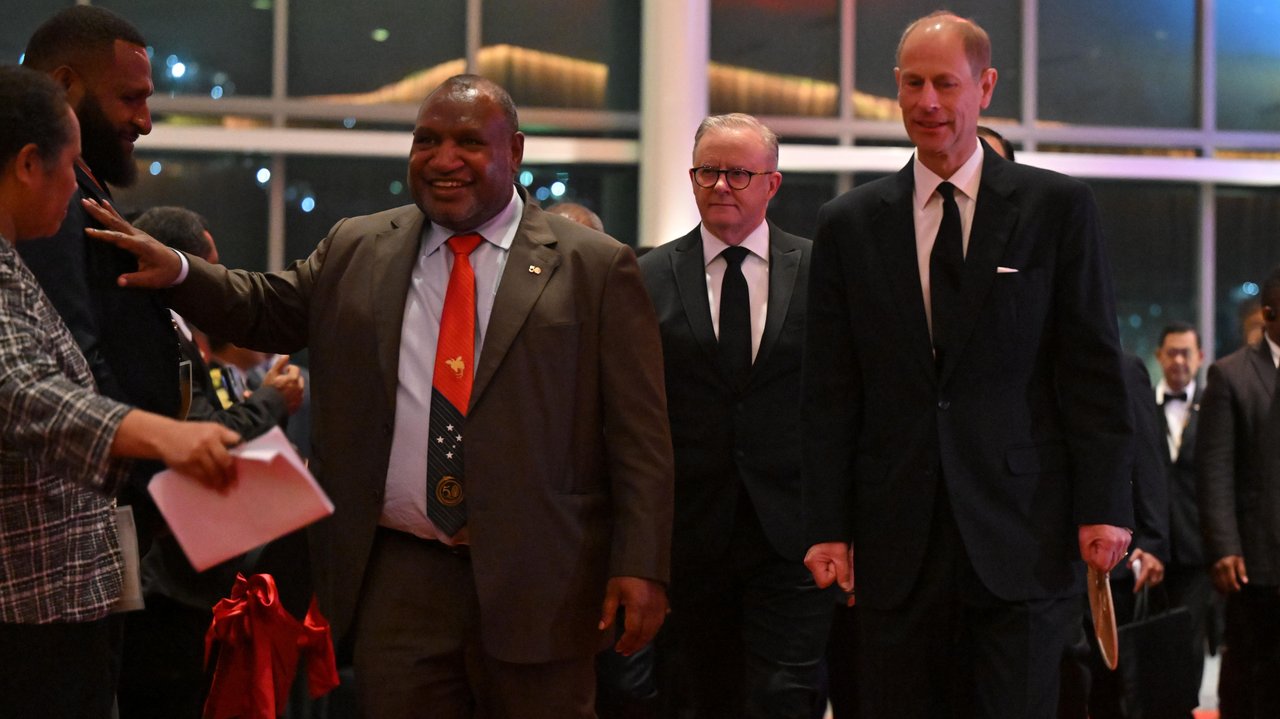 Anthony Albanese joined James Marape and Prince Edward at a dinner.