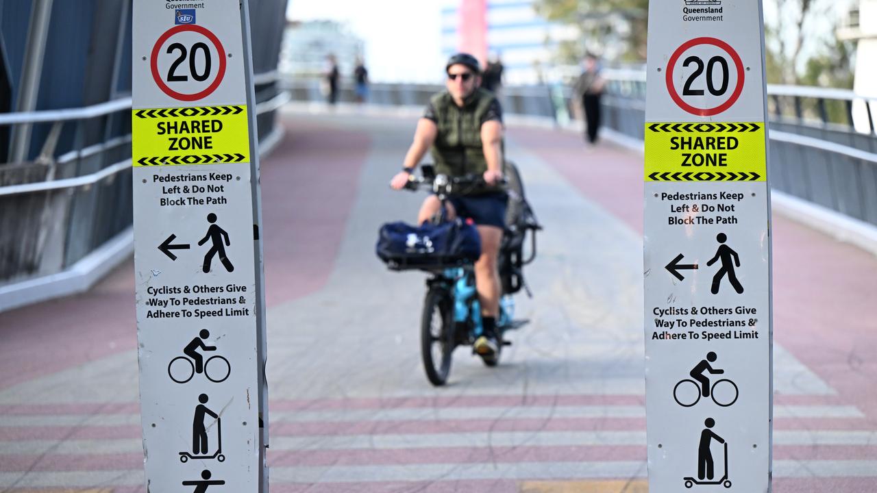 A person riding a bicycle
