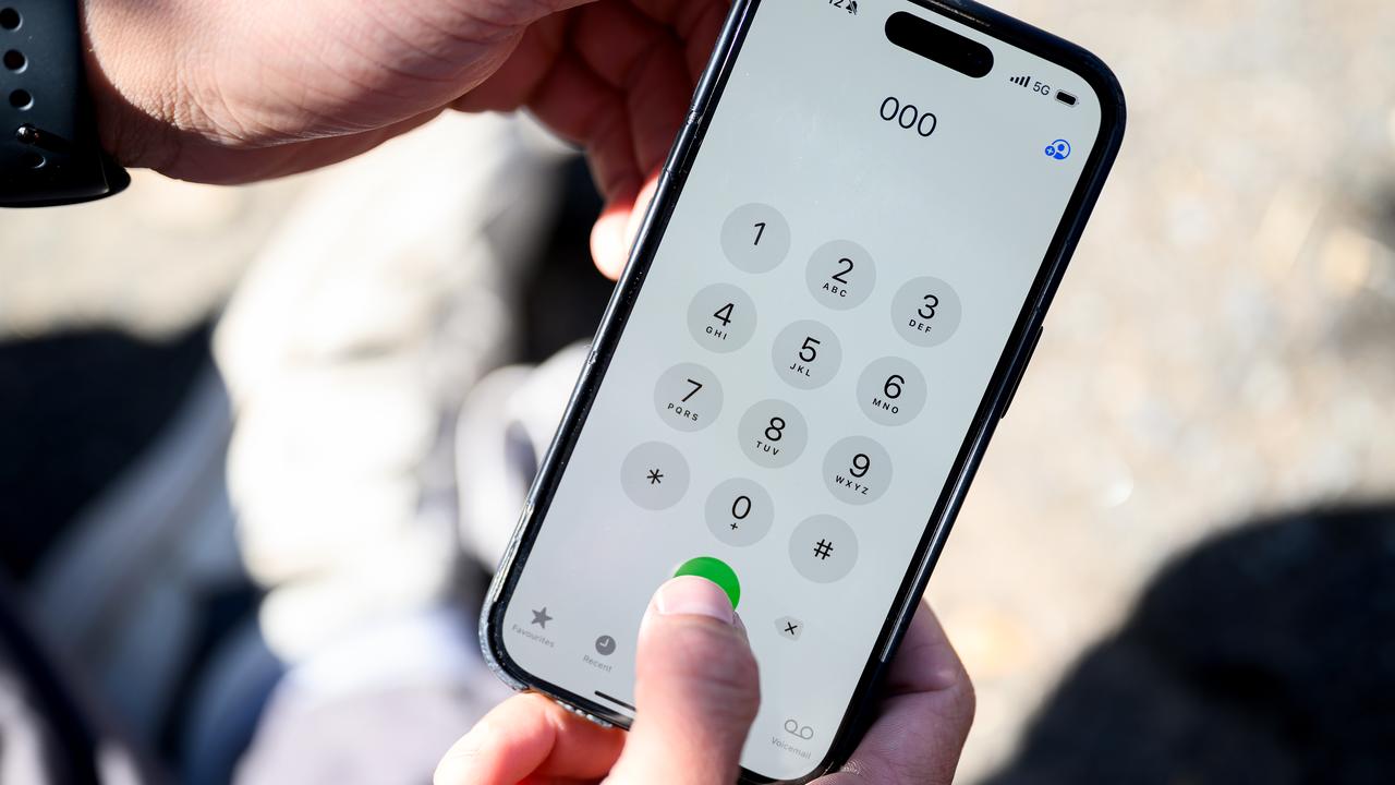 Triple zero is seen on a phone (file image)