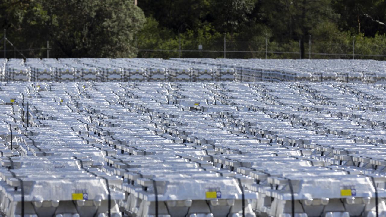Aluminium stored at Tomago Aluminium, NSW