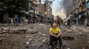 Boy in the streest of Gaza