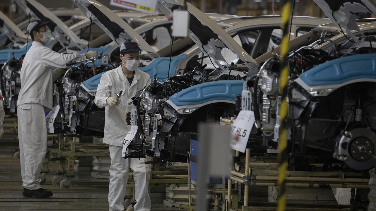 A car factory in Wuhan