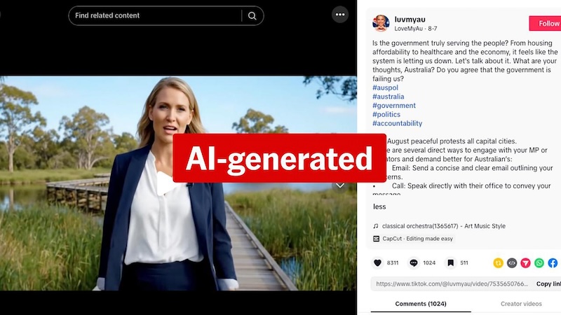 The videos often appear like a slick political broadcast but are entirely created using AI