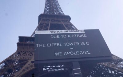 Eiffel Tower closed as French protest budget cuts