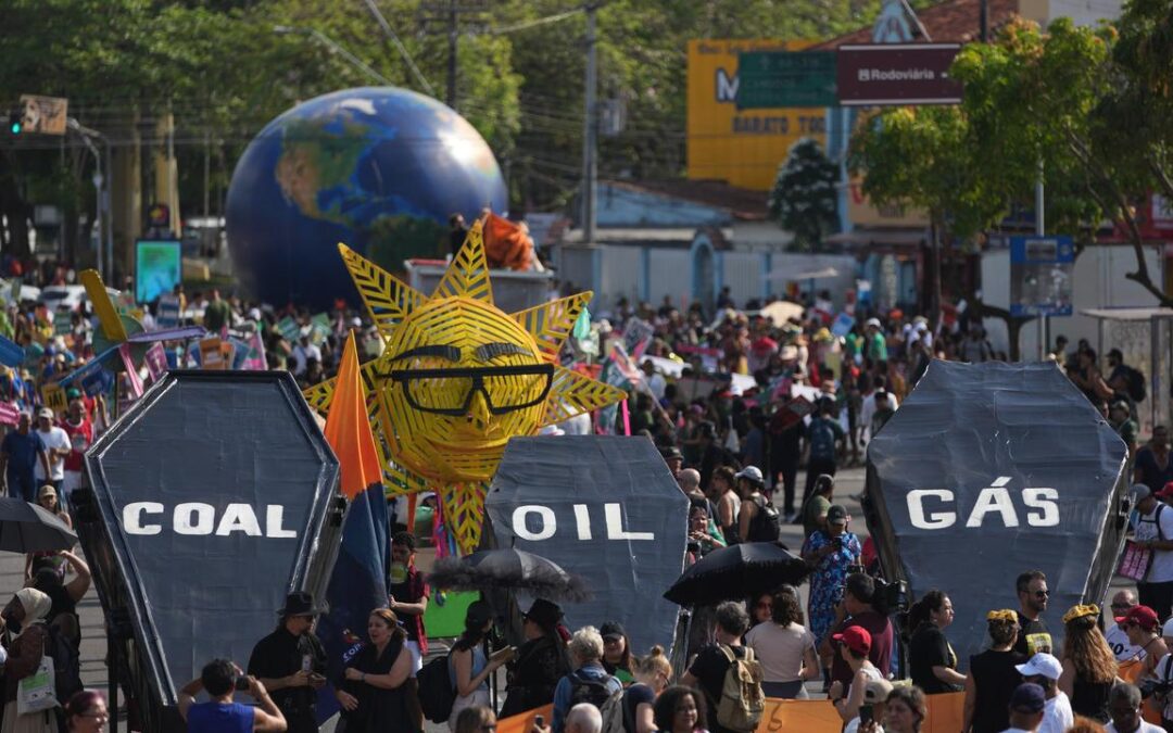 Climate protesters march on UN climate talks