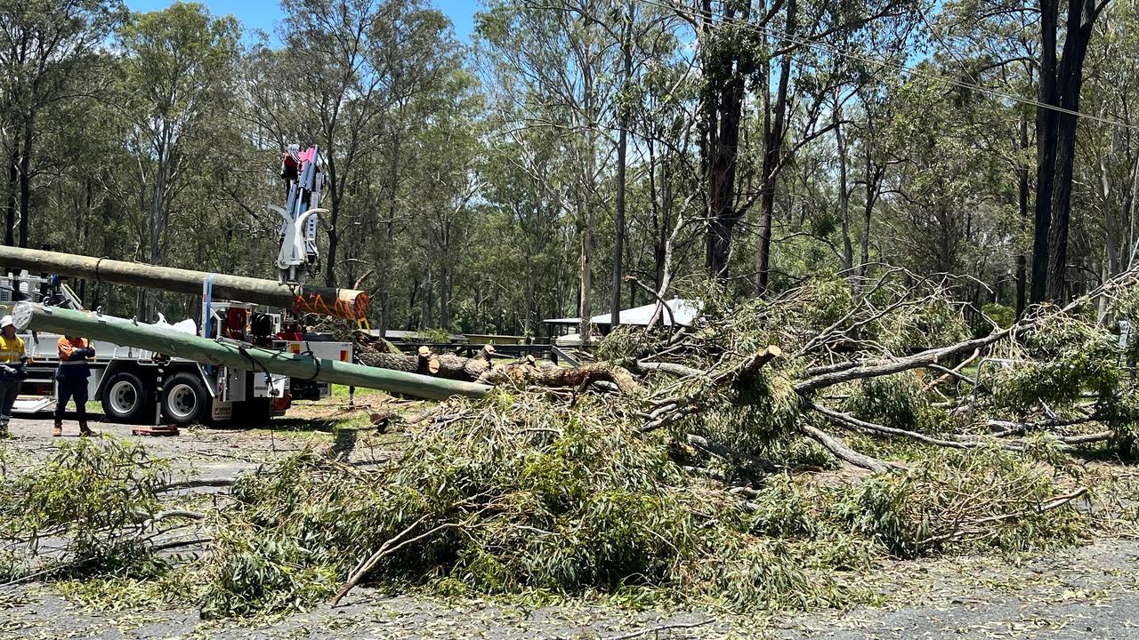 Emergency crews work in Logan Village