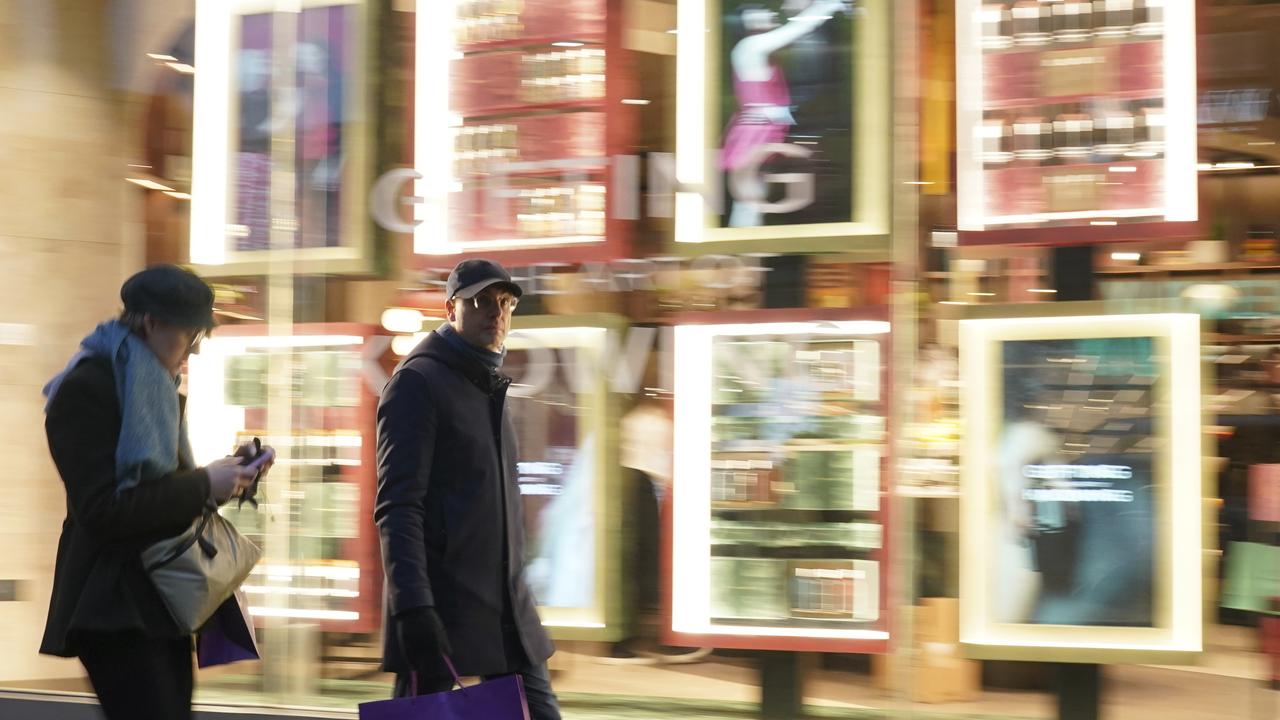 Christmas shoppers in central London