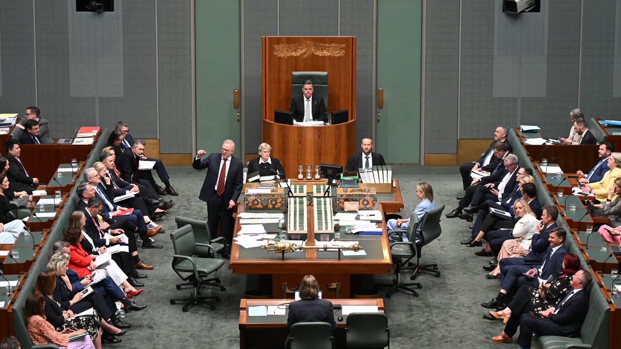 Australian Prime Minister Anthony Albanese speaks during Question Time