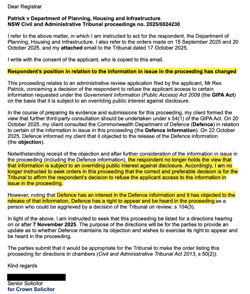 Crown Solicitor email