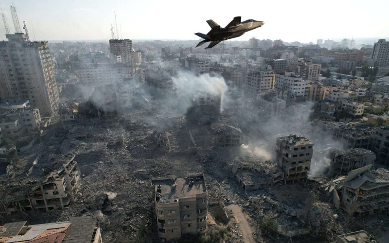 F-35 jet over Gaza