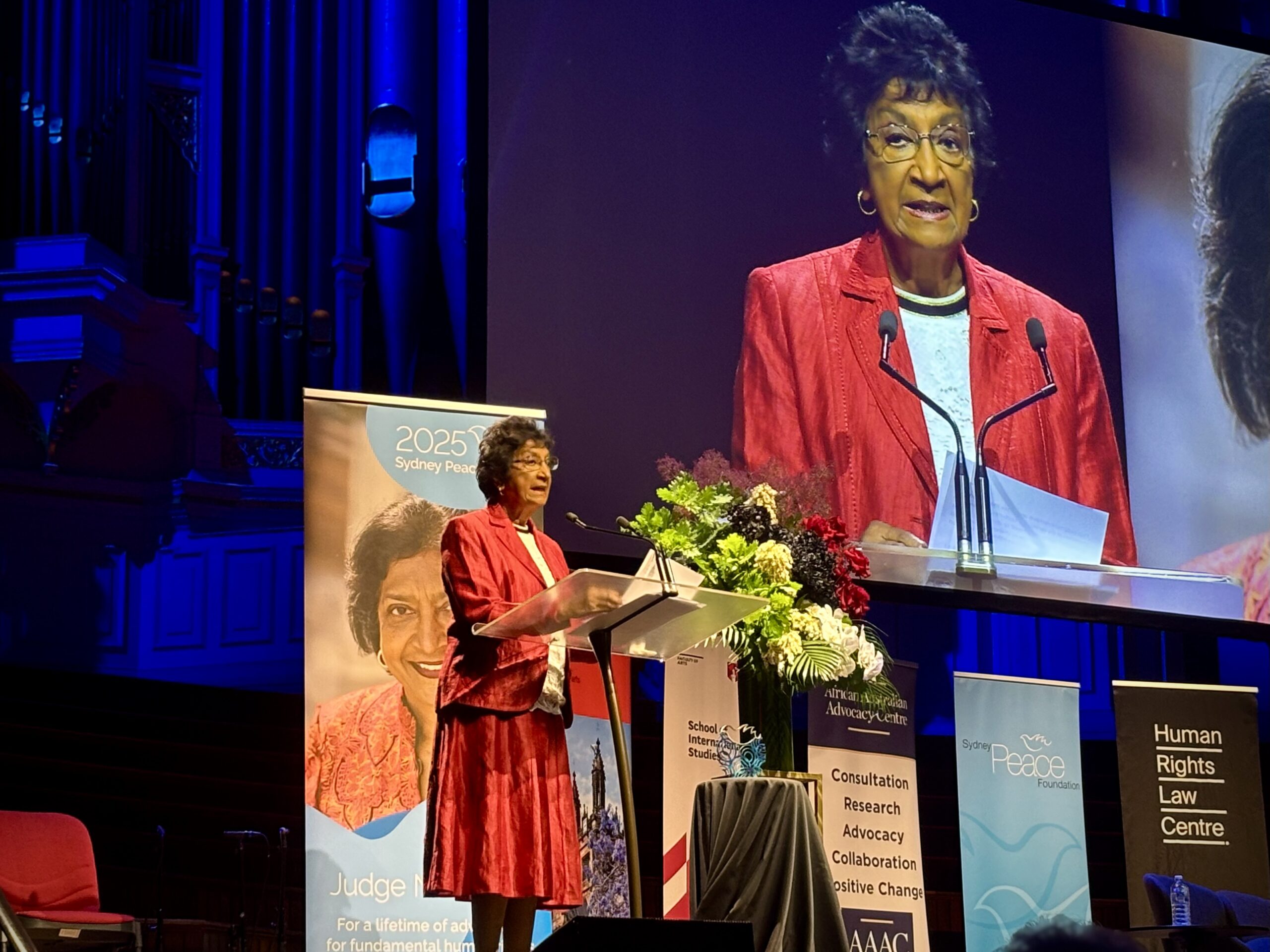 Judge Navi Pillay 2025 Sydney Peace Prize