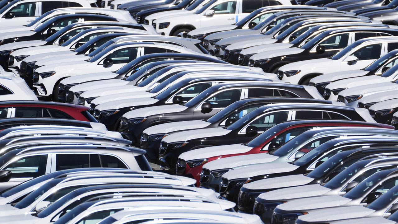 Vehicles are seen at the Mercedes-Benz Vehicle Preparation Center
