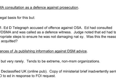 D-Notice. Australia seeks UK defence advice on censoring ‘servile’ media