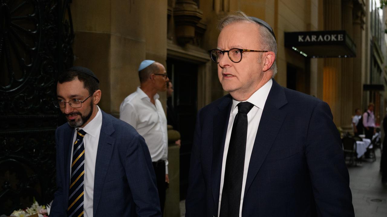 Anthony Albanese at the Great Synagogue in Sydney.
