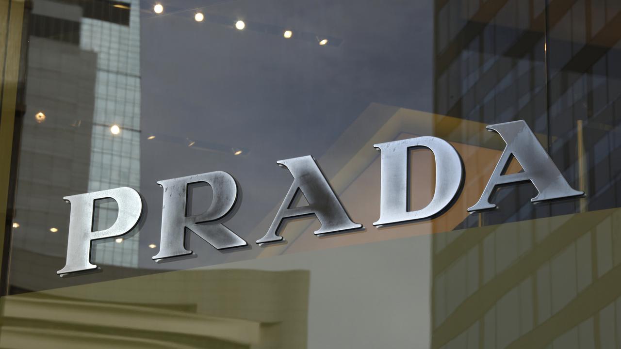 Prada logo at a store in Hong Kong