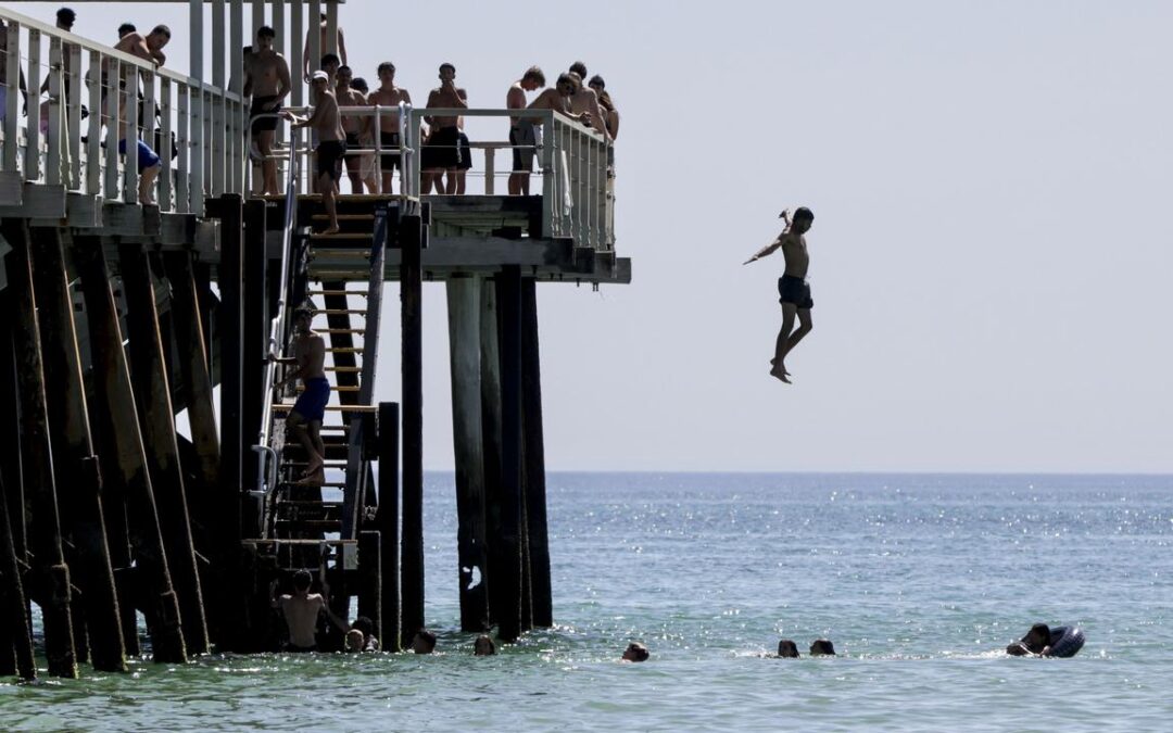 Blister in the sun: Australians wilt in summer heatwave