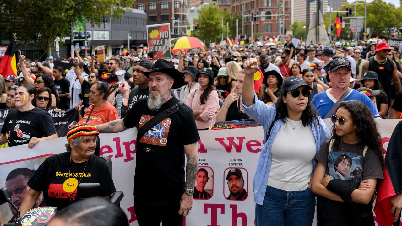 An Invasion Day protest in 2025