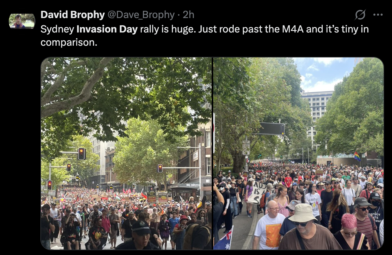 Invasion Day marches in Sydney and Melbourne were huge