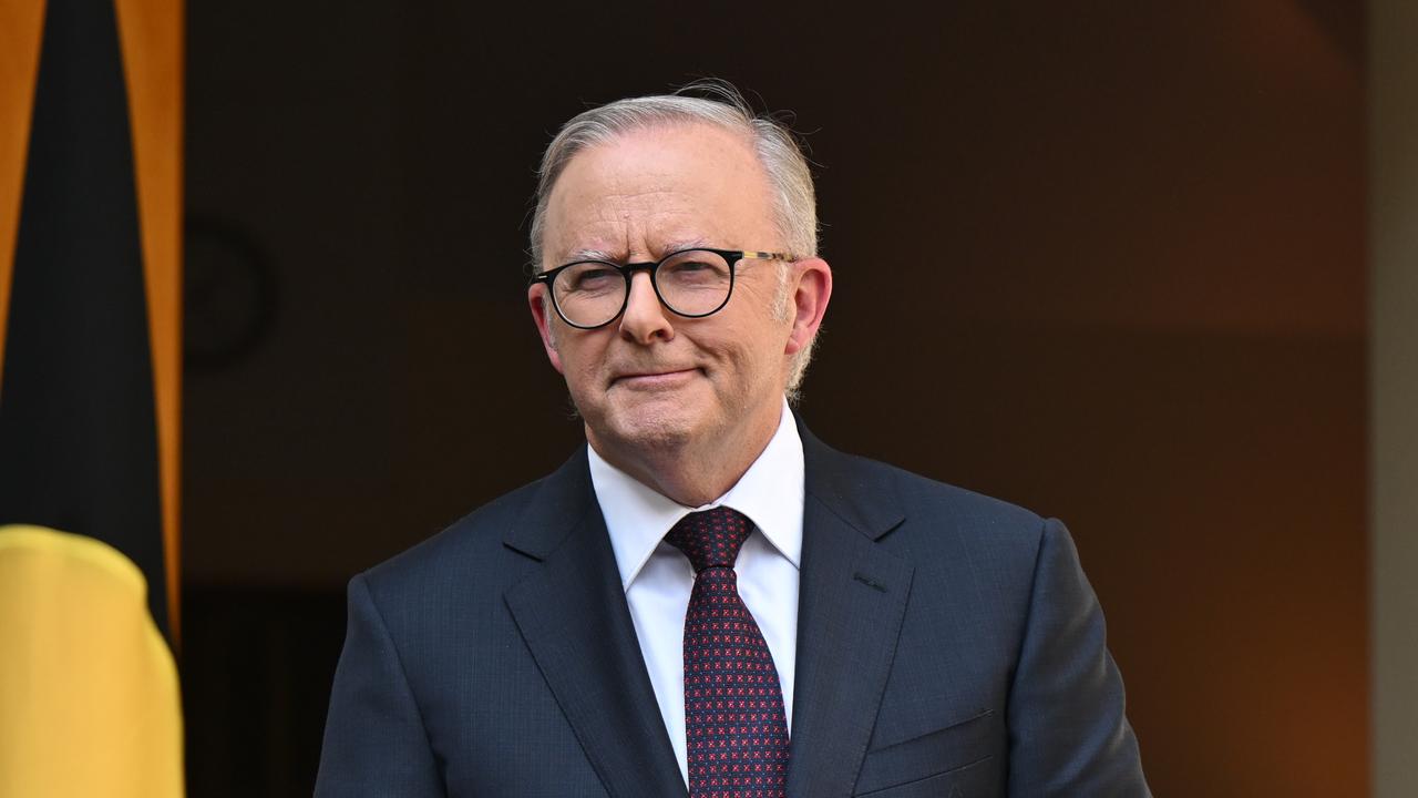 Prime Minister Anthony Albanese speaks to media at Parliament House