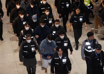 Dozens of S’Korean scammers repatriated from Cambodia