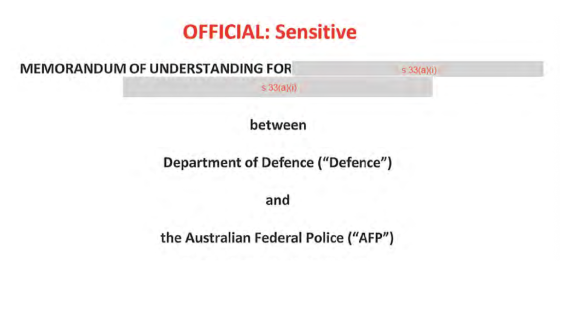 MOU for AUKUS Command (Source: FOI)