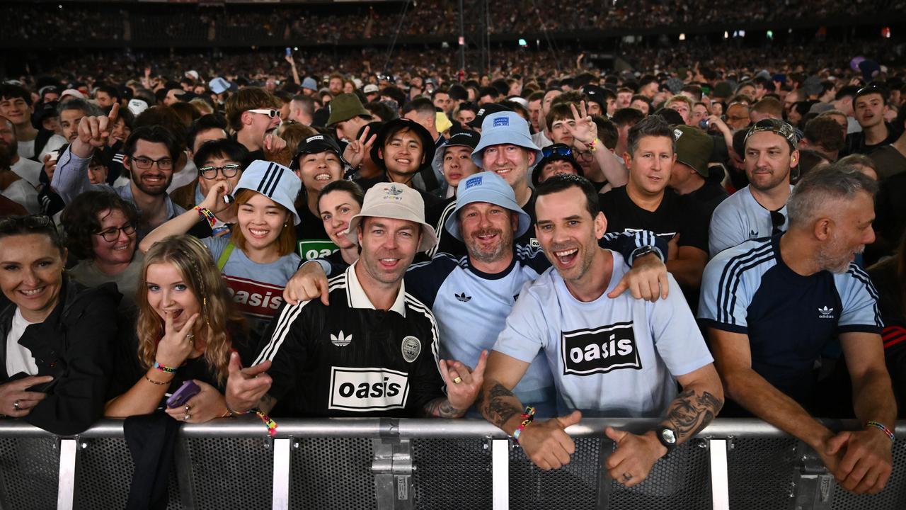 People wait for English rock band Oasis to perform (file image)