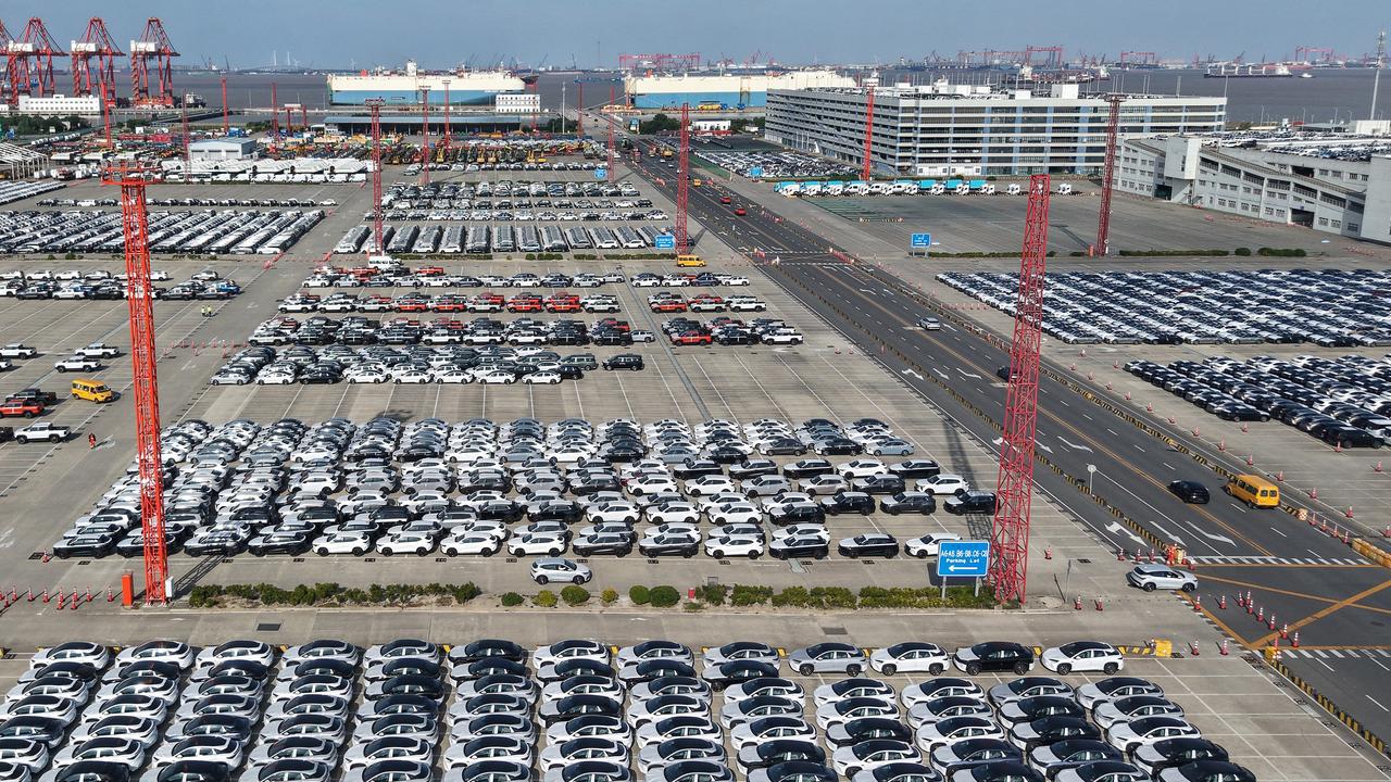 new cars waiting for shipment