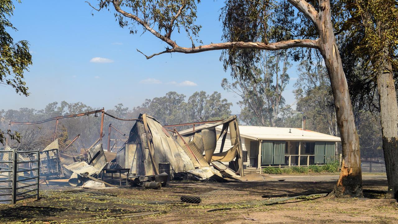 The remains of a property destroyed by a bushfire