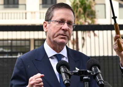 Protesters beaten, arrested as Herzog visit continues