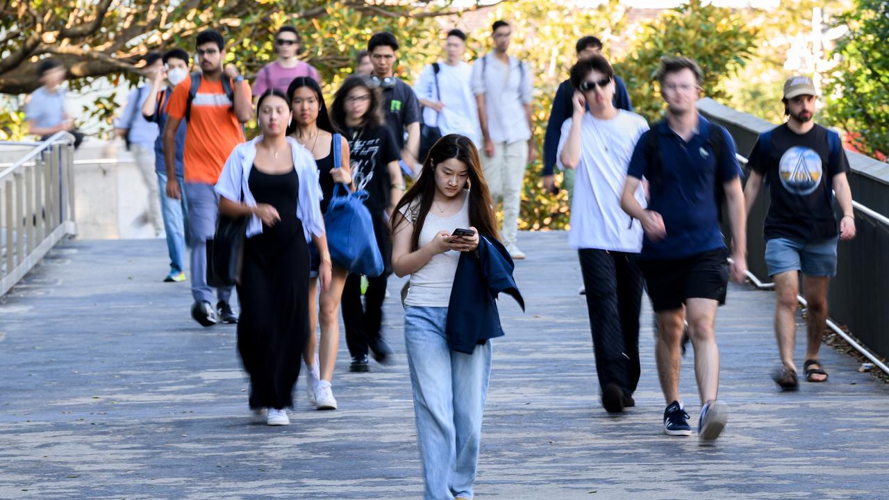Incoming students at the University of Sydney (file image)
