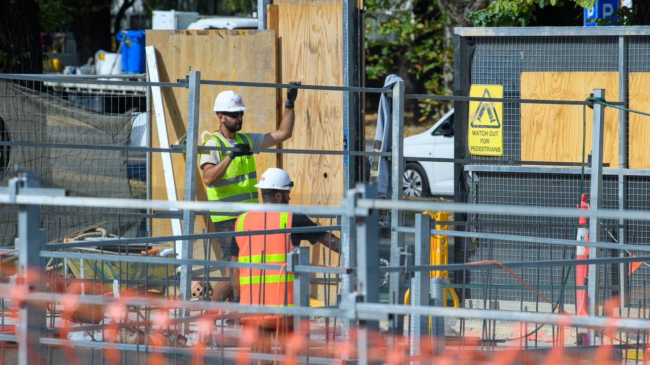 construction workers on site in Melbourne